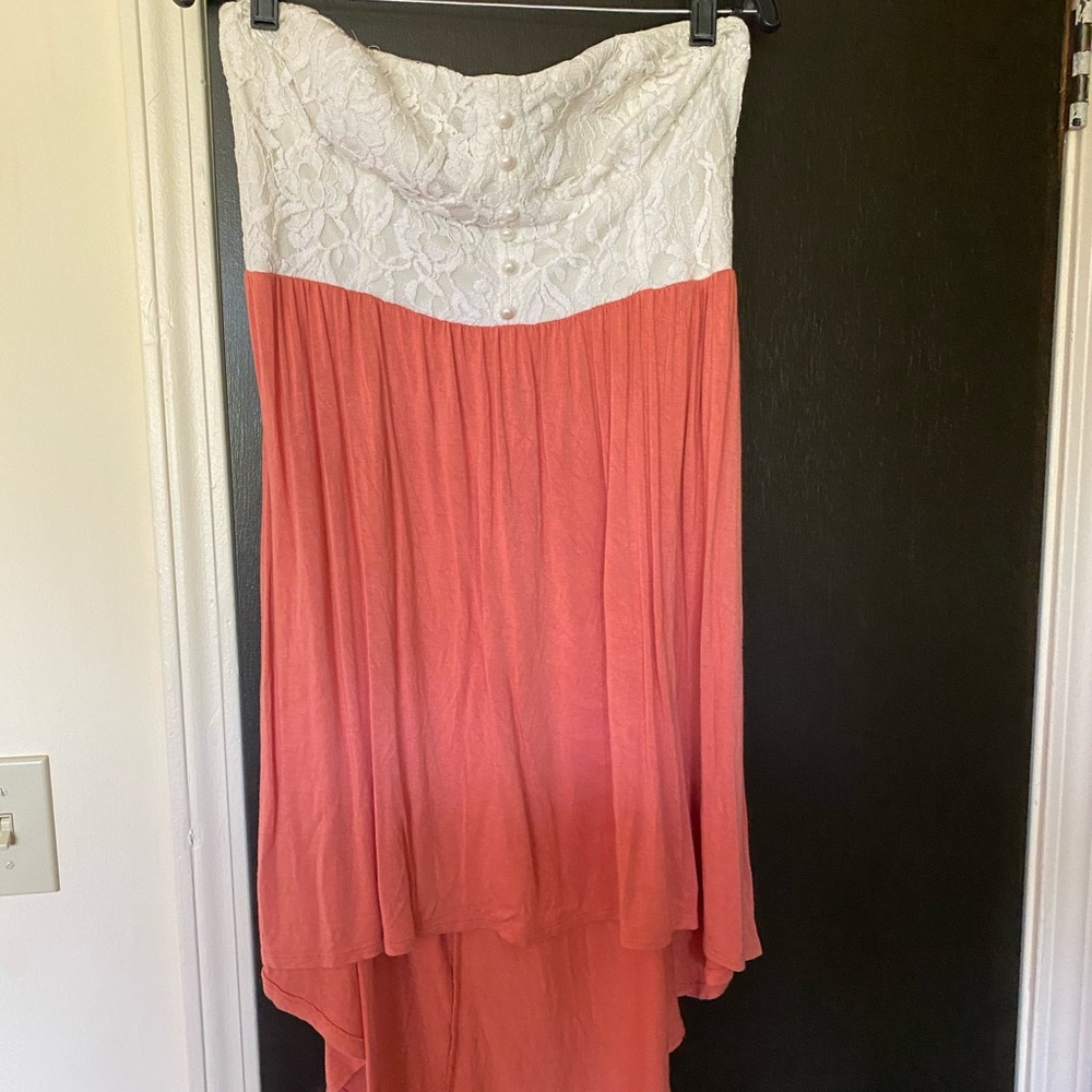 Debs Lace and Coral Dress Size XL